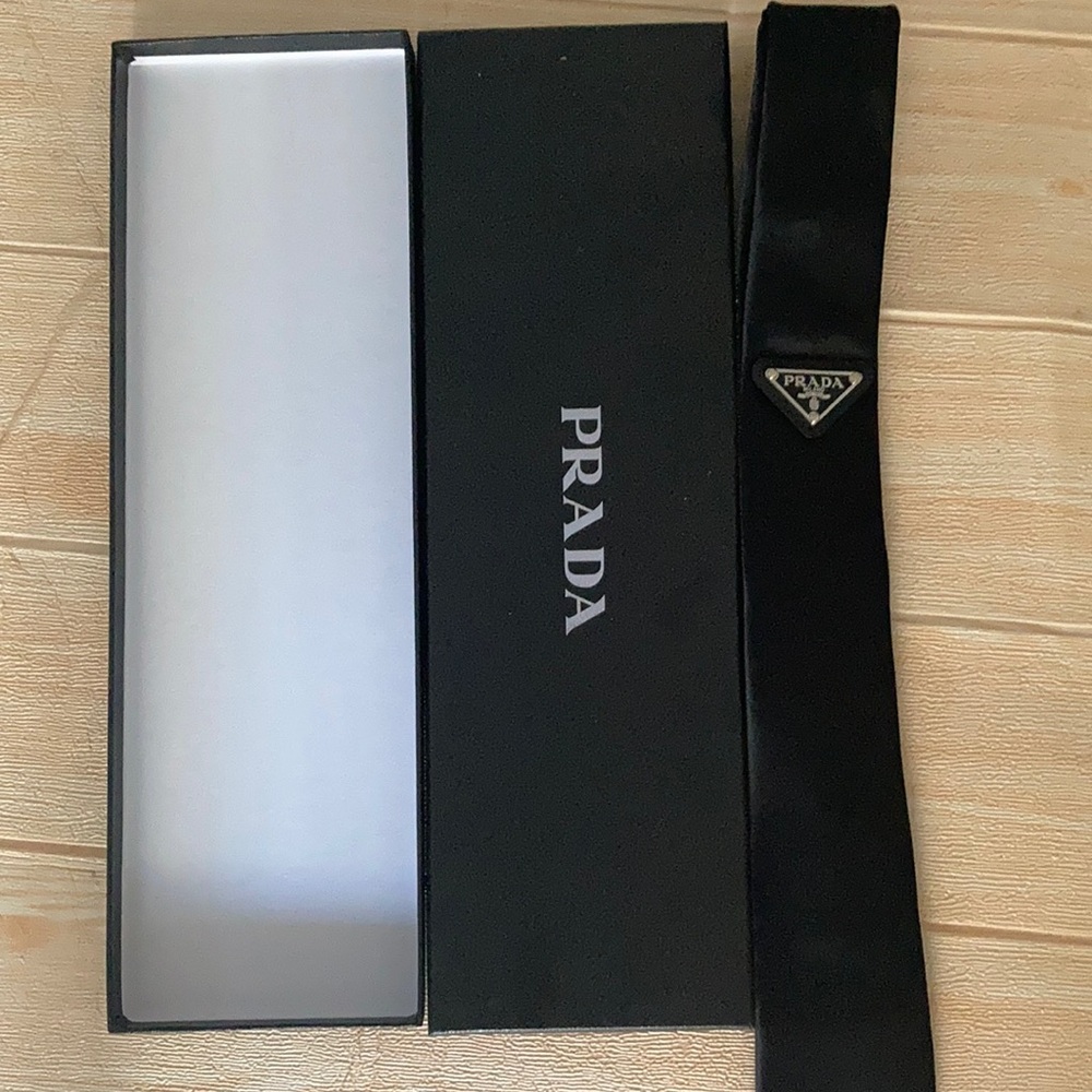 Prada Navy Black Perfect Tie